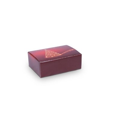 Geschenkbox mit Weihnachtsmotiv in rot 220x150x75mm