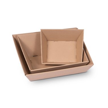 Geschenkkorb Trapez in braun 200x150x100mm