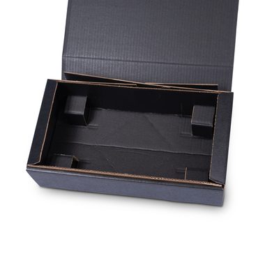 Geschenkverpackung für 2x 0.75l Flasche mit Flaschenhöhe 380mm & Ø90mm in schwarz