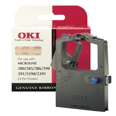 OKI Farbband 09002309 Original ML380 ML385 ML390 ML391 ML3390 ML3391 Passend für Geräte des Herstellers: OKI Schwarz 1