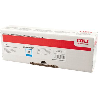 Oki O4431/28/34/4391 Toner cy - OKI 44315307 für z.B. OKI C 610 CDN, OKI C 610 DM, OKI C 610 DN, OKI C 610 DTN, OKI C 610 N