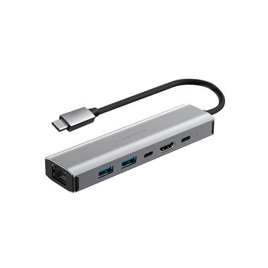 6in1 USB-C Hub, HDMI 4K, RJ45, Thunderbolt 3 | Vivanco