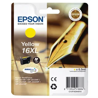 EPSON Tintenpatrone 16XL yellow T163440 WF 2010/2540 450 Seiten