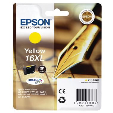 EPSON Tintenpatrone 16XL yellow T163440 WF 2010/2540 450 Seiten