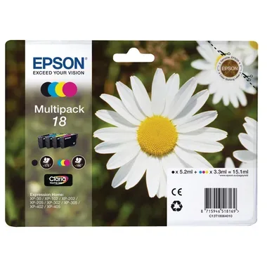EPSON Multipack Tinte CMYBK T180640 XP 30/405 180/175 Seiten