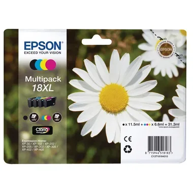 EPSON Multipack Tinte XL CMYBK T181640 XP 30/405 450/470 Seiten