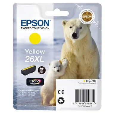 EPSON Tintenpatrone 26XL yellow T263440 XP 700/800 700 Seiten