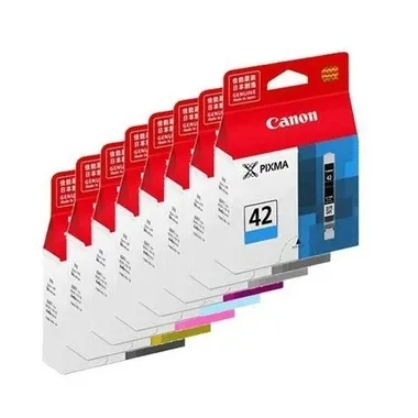 Canon CLI-42 BK/GY/LGY/C/M/Y/PC/PM Original Tintenpatrone 6384B010 Schwarz, grau, hellgrau, cyan, foto cyan, magenta, foto magenta 8 Stück Multipack