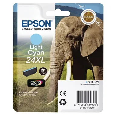 EPSON Tintenpatrone 24XL light cyan T243540 XP 750/850 500 Seiten