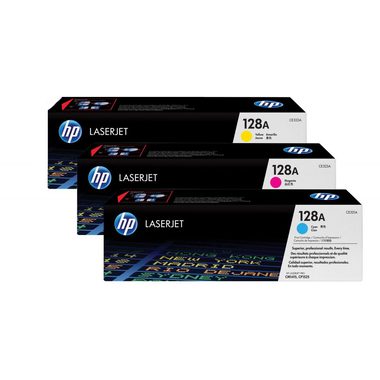 HP Toner Tri-Pack 128A CMY CF371AM Color LJ Pro CM1415 1300 S.