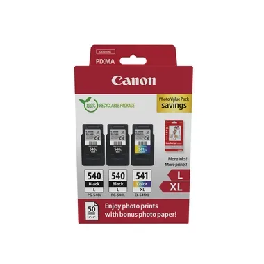 CANON Photo Value Pack L+XL BKCMY PGCL540/1 Pixma MG2150 2xLBK & 1xCMYXL