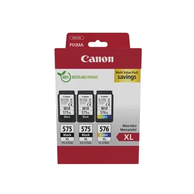 CANON Multipack Tinte XL BKCMY PGCL575/6 Pixma TR4750i 2xBKXL & 1xCMYXL