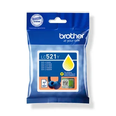BROTHER Tintenpatrone yellow LC-521Y DCP-J1360DW 500 Seiten