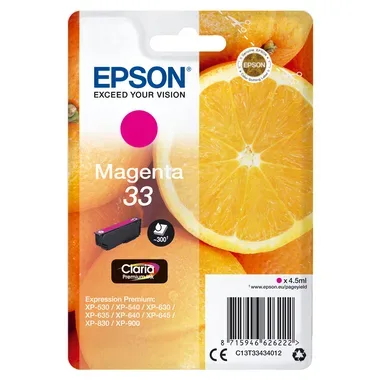EPSON Tintenpatrone magenta T334340 XP-530/630/830 300 Seiten