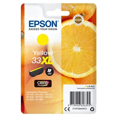 EPSON Tintenpatrone XL yellow T336440 XP-530/630/830 650 Seiten