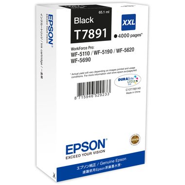 EPSON Tintenpatrone XXL schwarz T789140 WF 5110/5620 4000 Seiten