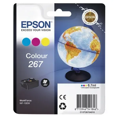 EPSON Tintenpatrone color T267040 Workforce WF-100W 200 Seiten