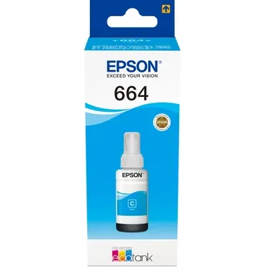 EPSON Tintenbeh&auml;lter 664 cyan T664240 EcoTank L355/L555 6500 Seiten