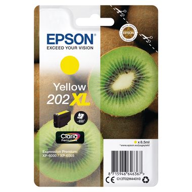 EPSON Tintenpatrone 202XL yellow T02H440 XP-6000/6005 650 Seiten