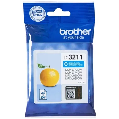 Brother -  Tintenpatrone cyan LC-3211C DCP-J774DW 200 Seiten, One Size