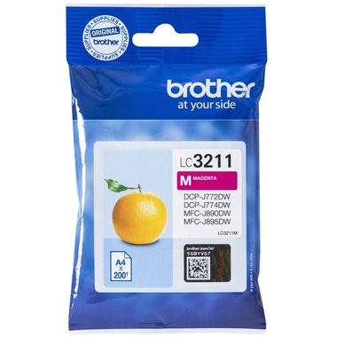 BROTHER Tintenpatrone magenta LC-3211M DCP-J774DW 200 Seiten