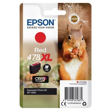 EPSON Tintenpatrone 478XL rot T04F540 XP-15000 830 Seiten