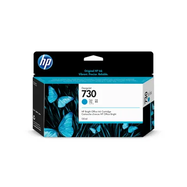 HEWLETT PACKARD - HP Tintenpatrone 730 cyan P2V62A DesignJet T1700 130ml, One Size