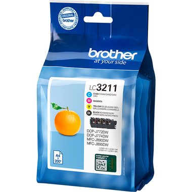 BROTHER Valuepack Tinte CMYBK LC-3211VAL DCP-J774DWW 200 Seiten
