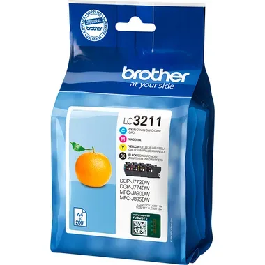 BROTHER Valuepack Tinte CMYBK LC-3211VAL DCP-J774DWW 200 Seiten