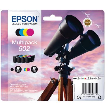 EPSON Multipack Tinte 502 CMYBK T02V640 WF-2860/XP-5100 4-color