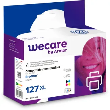 wecare -  Multipack XL rebuilt CMYBK LC-127XLVAWE z.Brother DCP-J4110 27/3x13ml, One Size