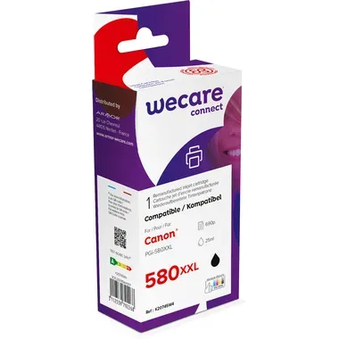 WECARE Tinte XXL rebuilt PGBK PGI-580XXLBKWE zu Canon Pixma TS6150 7ml