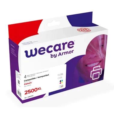 WECARE Multipack XL new built BKCMY PGI-2500XLPACKWE z.CanonMAXIFY MB5050 76/3x25ml