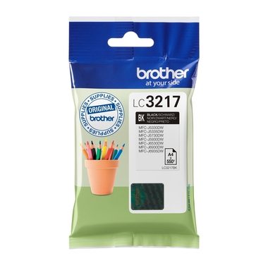 BROTHER Tintenpatrone schwarz LC-3217BK MFC-J6530DW 550 Seiten