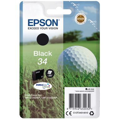 Original Tintenpatrone schwarz Epson No. 34, T346140