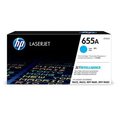 HP Toner-Modul 655A cyan CF451A CLJ Enterprise M652 10'500 S.