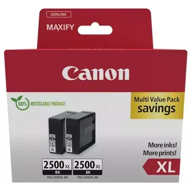 CANON Twin Pack Tinte XL schwarz PGI-2500BKT MAXIFY iB4050 2x70.9ml