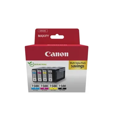Canon - PGI-1500 BK/C/M/Y Multipack, Multicolor, One Size
