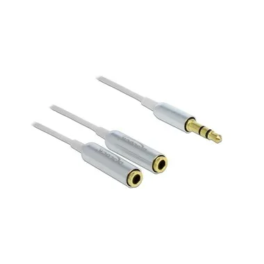 Delock Audio-Kabel Klinke 3.5 mm, male – female, 0.25 m Weiss