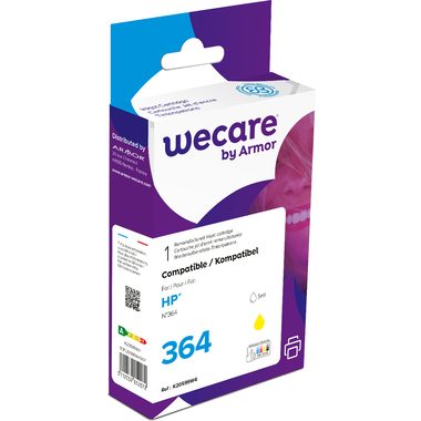 WECARE Tinte 364 rebuilt yellow CB320EEWE z.HP PhotoSmart D5460 5ml