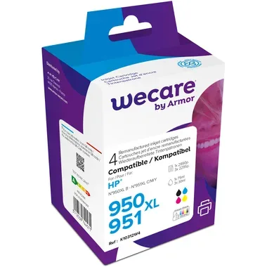 WECARE Multi 950XL/951 rebuilt CMYBK C2P43AEWE z.HP OJ Pro 8100 75/3x30ml