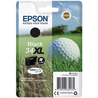 EPSON Tintenpatrone XL schwarz T347140 WF-3720/3725DWF 1100 Seiten