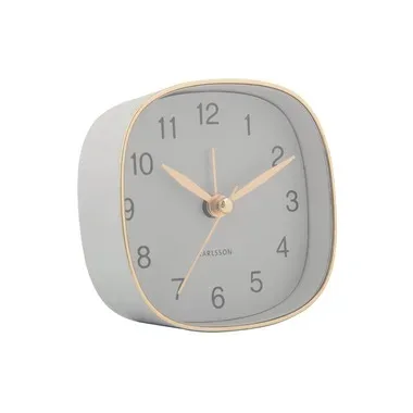 KARLSSON Klassischer Wecker Travel Square Mouse grey