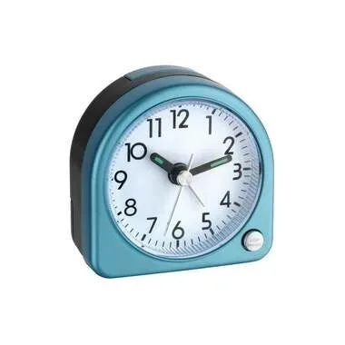 TFA Dostmann Klassischer Wecker Blau-Metallic