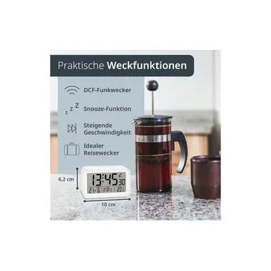 ADE Funkwecker digital Weiss