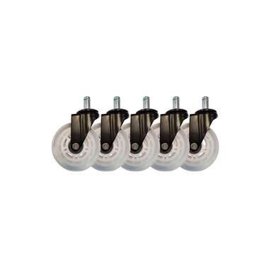 LC-Power Gaming Stuhlrollen 5er Set Weiss