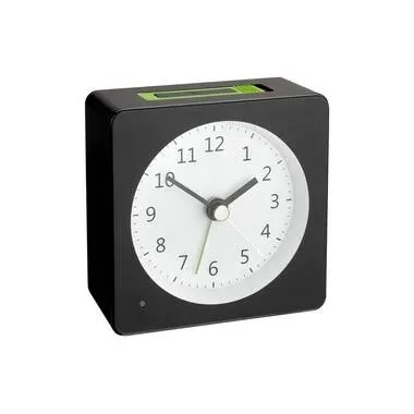 TFA Dostmann 60.1031.01 Quarz Wecker Schwarz Alarmzeiten 1