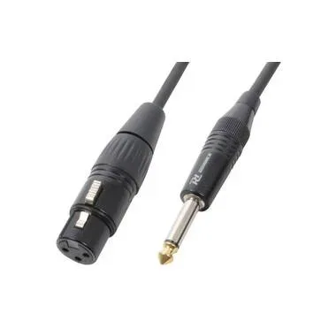PD-Connex - CX40-6 XLR 3 Pole, female - Klinke 6,3mm, male 6 m (6 m, Einstiegsklasse, 6.3mm Klinke (Ja, Schwarz, One Size