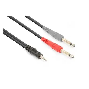 Vonyx - CX332-3 3,5 mm Klinke - 6,3 mm Klinke 3 m, Schwarz, One Size