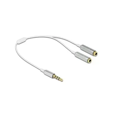 Delock Audio-Kabel Klinke 3.5 mm, male – female, 0.25 m Weiss
